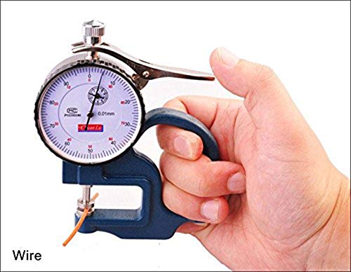 Medidor de espesor de dial 0-10 mm para materiales blandos miniatura 2