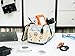 BRISA VW Collection - Volkswagen Neoprene Universal Makeup Cosmetics Toiletry Travel Pharmacy Bag in T1 Bus Design (Ambulance/Beige) (Large (11.8 x 5.5 x 4.7 inches))