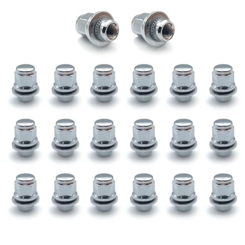 Image of M12x1.5 Lug Nuts, 20PCS Chrome Wheel Lug Nuts Compatible with Avalon Camry Highlander Prius Sienna, IS300 LFA CT200h HS250h GS450h and More, Mag Lug Nut with Washer