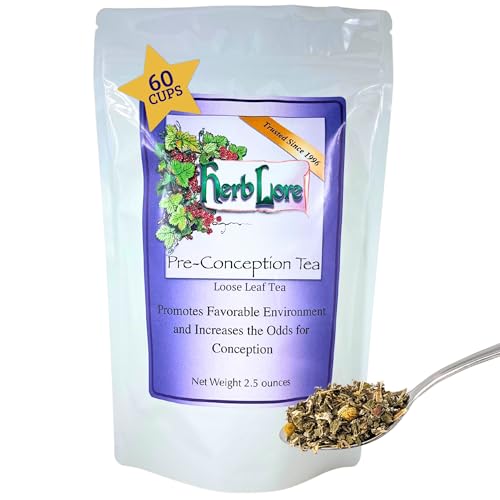 Fertility Tea for Women - 60 Cups - Loose Leaf Herb Lore Preconception Fertile Tea - Herbal Fertility Cleanse Tea - Natural Fertility Support for Help Getting Pregnant