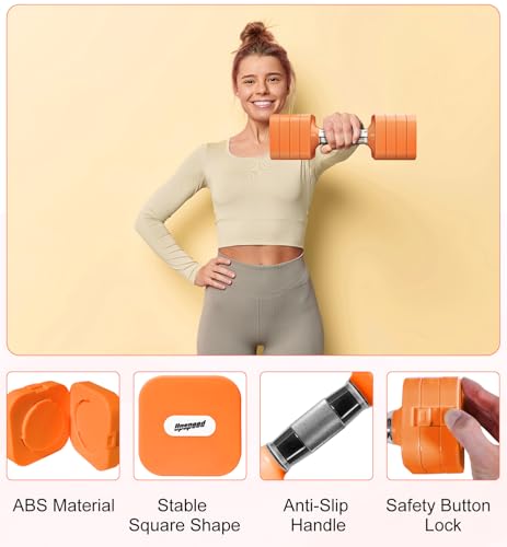 Image of 15LB 20LB 30LB 40LB 50LB Adjustable Dumbbell Set Free Weights Dumbbells Set for Women Men Hand Weights Sets Adjust Dumbbell Weight Sets for Home Gym Exercise Workout Strength Training Equipments