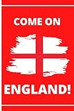 Come on England!: Euro 2020 2021 | Red | Football Notebook for Football Fans | College Ruled 6x9 | Soccer Notepad Journal Gifts for boys men kids women