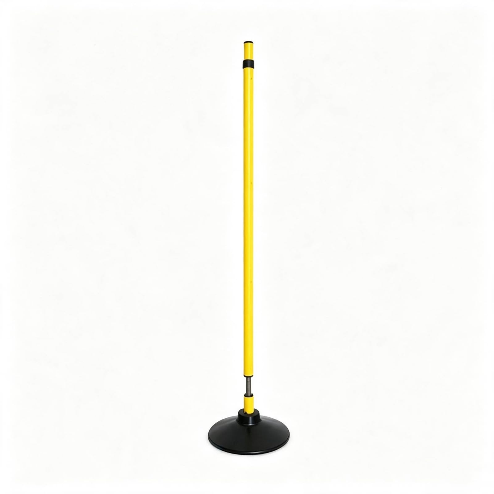 Poste de Entrenamiento de Baloncesto Poste de Slalom con Base Firme Poste de Velocidad PVC Estable para Trabajar y, Base De Goma De 2 Kg + Poste Telescópico 4 Alturas Ajustables