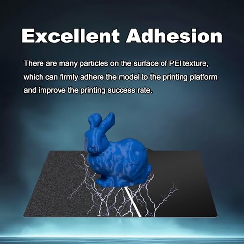 Image of 310x320mm Black PEI Plate for CR-10S Pro /V2 /CR-10 V3 /Ender 3 Max /Kobra Plus Double Sided Textured + Smooth PEI Spring Steel Heated Bed Without Magnetic Base for Anycubic /Creality 3D Printer
