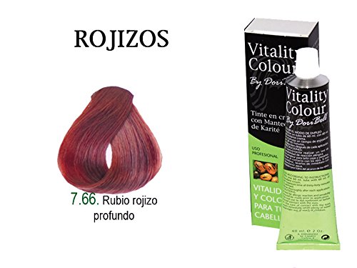 Tinte Vitality Colour Manteca de Karité 60ml. Tono Rubio Rojizo Profundo