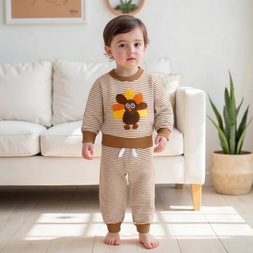 Toddler Boy Christmas Outfit Fall Winter Baby Boys Sweatshirt Pants 2 Piece Set Cute Pullover Sweatpants Clothes2