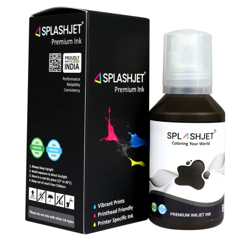 Image of Splashjet T03Y Compatible Refill Ink for Epson L4150, L4160, L6160, L6170, L6190 Printer - Compatible Ink Bottle for Epson T03Y Ink Code (120gm x 1) Black Ink Bottle - 501848
