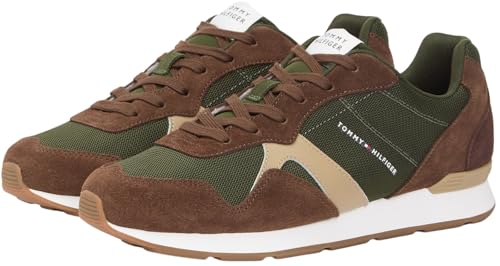 Tommy Hilfiger Runner Uomo Icon Mix Fm0Fm05679 Basso Top, Abete Artico Verde, 43 Eu - 4