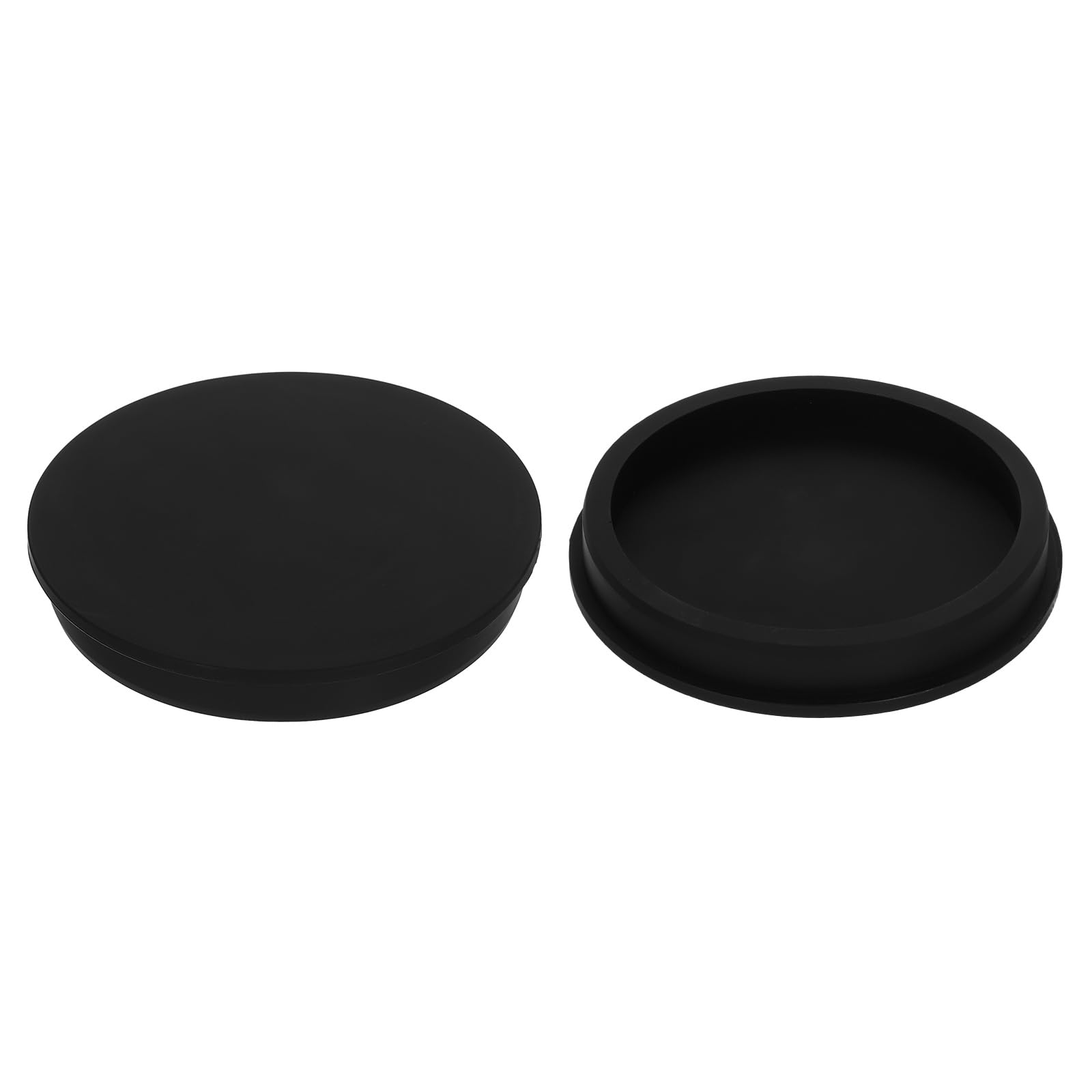sourcing map 2Pcs Silicone Hole Plug, Waterproof Round Rubber Stoppers T-Shaped Sealing Plugs Pipe End Caps Fit 145mm/5.71" Hole for Coating Plating, Black