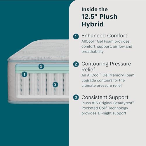 Image of Beauty Sleep DreamRest Plush Hybrid 12.5 inch Queen Mattress