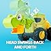 JOYIN Baby Car Toy for 1 2 3 Years Old Boys Girls, Dinosaur Truck Toys for Toddlers, Transforming Robot for Toddlers, 4 Pack Construction Vehicles Set, Dinosaur Racing Car Playset, Press & Go