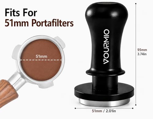 Image of 51mm Espresso Tamper, Spring Loaded Self leveling Coffee Tamper