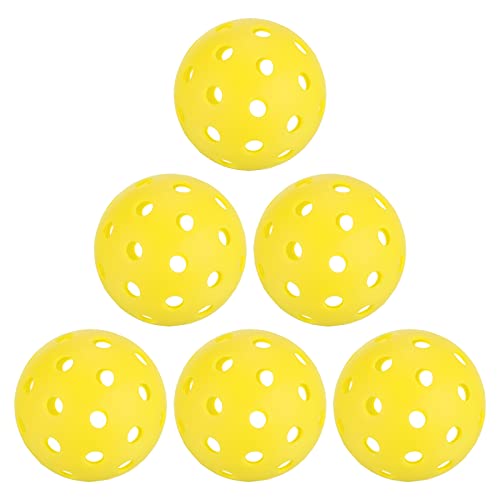 PATIKIL Outdoor Pickleball Balls 40 Holes Pickleball 8 Pack Pickleball Balls for Amateurs Indoor and Outdoor Sport, Yellow