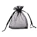 Volanic 50PCS 3X4 Inch Sheer Drawstring Organza Gift Bag Jewelry Pouch Party Wedding Favor Candy Bags Christmas Black