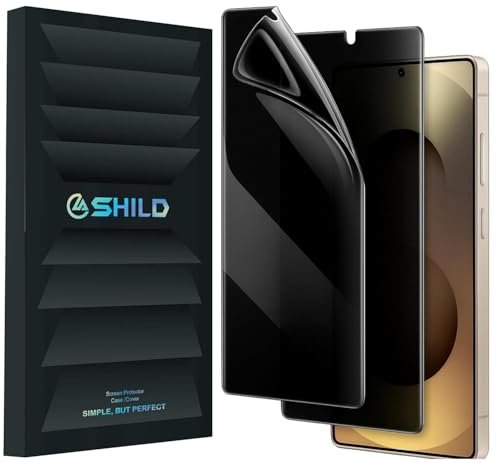 Image of EZ-GLAZ Privacy Screen Protector for Samsung Galaxy S25 Ultra (6.9 inch Curved Display) | Anti-Spy HD Clear Flexible Film | Bubble-Free Easy Installation Kit | Scratch Resistant | Case Friendly (Pack of 2)