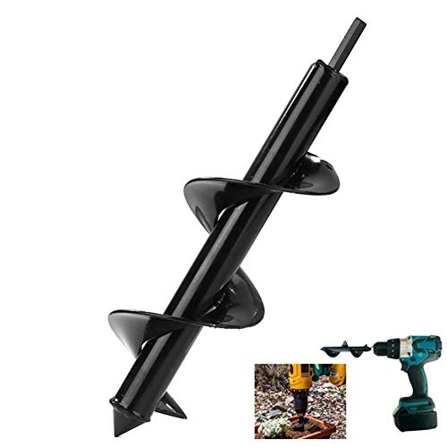 Garden Planter Spiral Drill Bit Post Hole Digger Planting Yard Gardening Tool 8*30cm