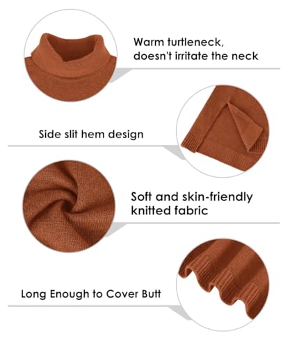 Image of TIYOMI Plus Size Sweater Tops for Women Turtleneck Warm Pullover XL-5XL