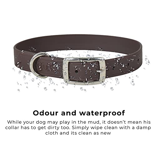 Image of Lightweight, Waterproof & Odour Proof Dog Collar - Extra Large, Brown