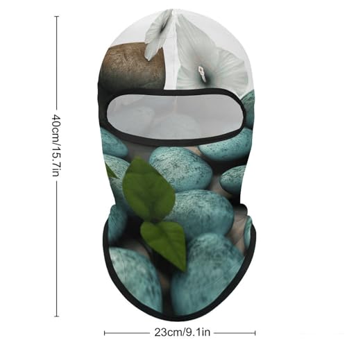 Cobblestone Zen Flowers Balaclava para Hombre y Mujer, Máscara Facial de Protección Solar Transpirable con Cubreboca Integral para Senderismo, Ciclismo, Correr, Conducción miniatura 2