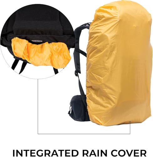 Image of Teton 55L Scout Internal Frame Backpack for Hiking, Camping, Backpacking, Rain Cover Included, Pacific