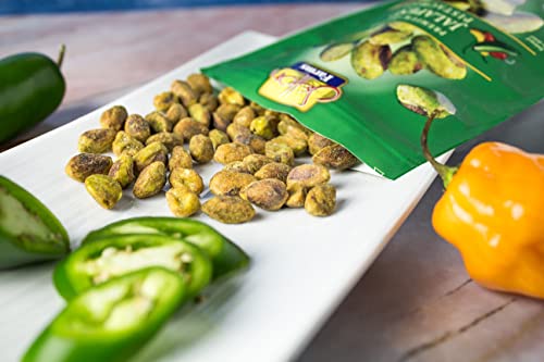 Image of Setton Farms Naturally Seasoned Pistachio Kernels, Jalapeno, No Shell Pistachios, Certified Non-GMO, Gluten Free, Vegan and Kosher, 5 oz Resealable Pouch (Pack of 2)