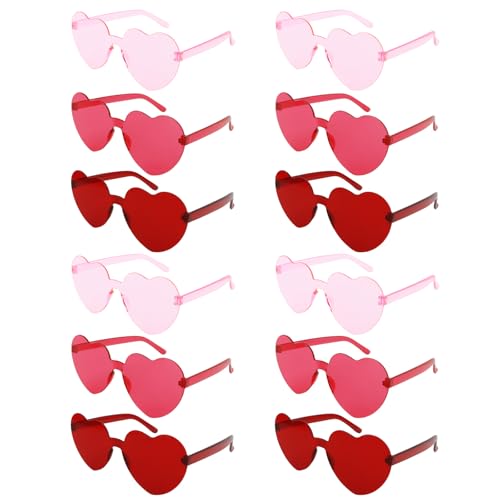 Image of Heart Sunglasses 12 /18 /24 Pcs Heart Shaped Glasses for Women Cute Funny Party Glasses Party Favors Accessories