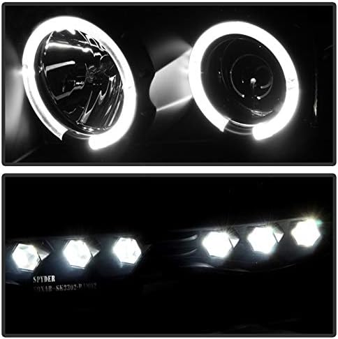 AKKON - For 2002-2005 Dodge Ram 1500 2500 3500 Black Smoked Projector LED Headlights+Black Smoke Tail Lamps