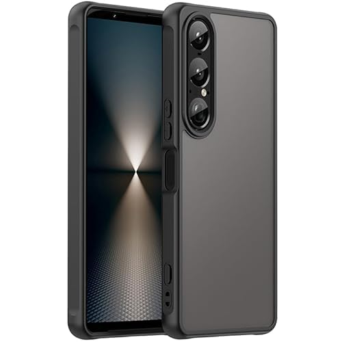 FINON for Xperia 1 VII �p �P�[�X SO-51F SOG15 XQ-FS44 �J�o�[ �X�}�z�P�[�X �}�b�g �N���A�P�[�X �n�C�u���b�h�P�[�X �w��F�؉\���f�� �ϏՌ� �V���v�� (�}�b�g�u���b�N�i�o�b�N�p�l���J���[))