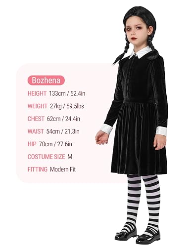 Disfraz Negro de Niña con Collar y Peluca miniatura 6