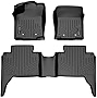 MAXLINER Custom Fit Floor Mats 2 Row Liner Set Black Compatible with 2018-2022 Toyota Tacoma Double Cab