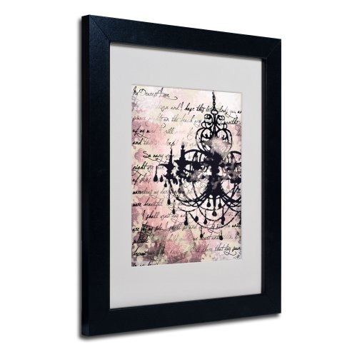 Trademark Fine Art Chandelier by Working Girls Design Canvas Artwork in Black Frame, 11 by 14-Inch