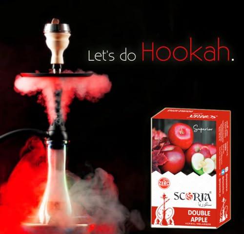 Image of SCORIA Superior Hookah Double Apple, Brain Freezer, Dubai Special, Kesar Pan, Pan Kiwi MInt, Chocolate Flavour & 3 Box Filter (Pack Of 9)