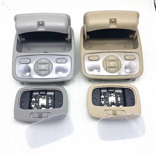 Car Reading Light Sunroof Switch for KIA Carens 2007-2012,Car Interior Overhead Console Dome Light Reading Lamp Sunroof Switch Parts.,A-Gray Rear(Normal/D-Beige Front)