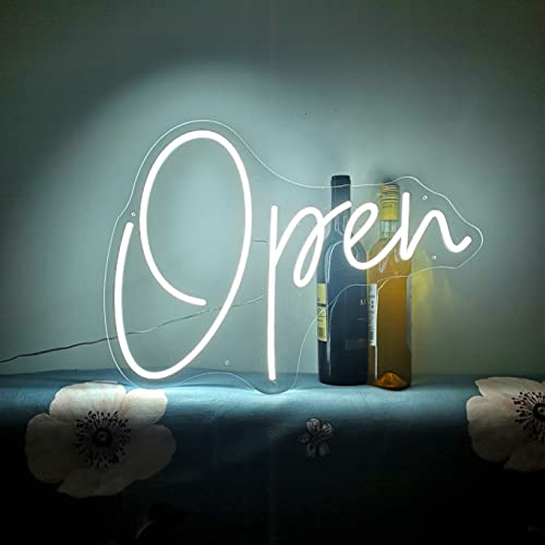 Goolsee Led Open Sign, Neon Open Sign For Business Window, Open Neon Signs Cold White,21.7X15.8 In #TOP2