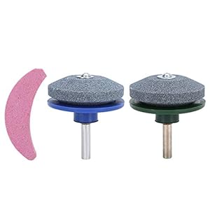 Messenslijper voor grasmaaiers, 3 stuks slijpsteen met hoge hardheid, universeel voor grasmaaiers, messenslijper, slijpsteen voor het slijpen, tuingereedschap, accessoires voor