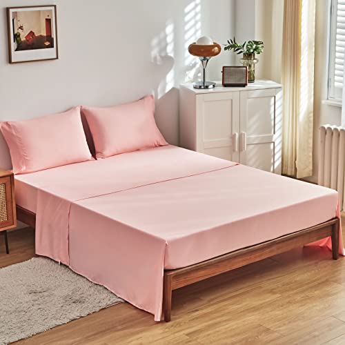 Aikasy Coral Pink Tufted Bed In A Bag Queen,Geometry Embroidery Comforter Set 7 Pieces，Boho Shabby Chic Comforter Bedding Sets, Soft Microfiber Comforter For All Seasons (Coral Pink, 90"X90") #TOP7