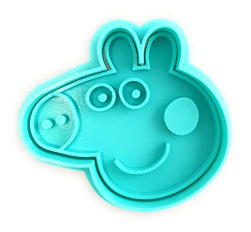 Molde Cortador y Marcador de Galletas - Con forma de la cerdita Peppa Pig (Turquesa) Cover