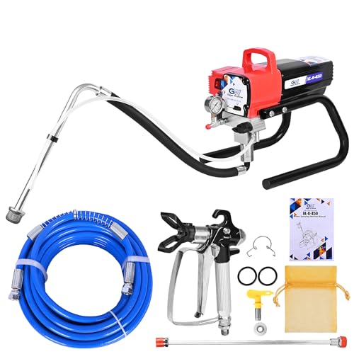 Image of Gigawatts XL-R-450 (XLNT) Airless Paint Sprayer with Powerful 1000W Motor 2.2L /min Flow Rate Max Pressure 22.7MPa /3300PSI 15m High-Pressure Hose for House Interior Exterior Wall Furniture