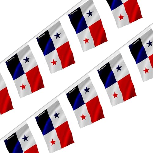 Guirlande drapeau Panama 14x21cm pour décorer facilement vos salles