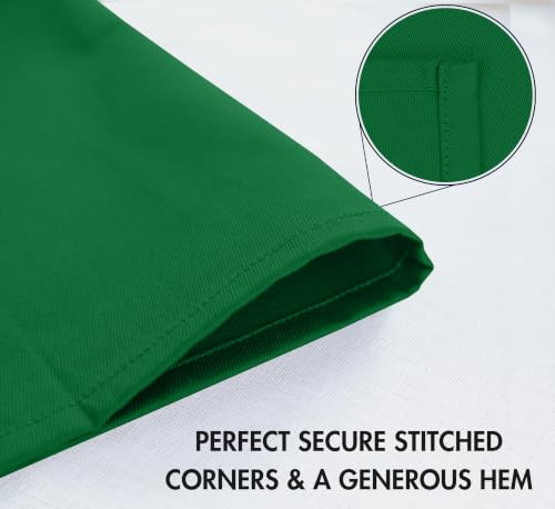 Image of Ruvanti Cloth Napkins Set of 12, Cotton Enrich 18 inchx18 inch - Dark Green | Washable, Soft, Durable & Absorbent Everyday Napkins. For Home, hotel, Wedding Napkins, Thanksgiving, Christmas Dinner Napkin
