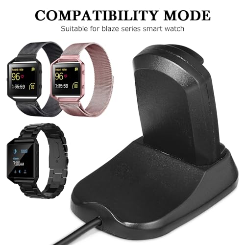 Image of UKCOCO Compatible for Fitbit Blaze Charging Dock, Replacement Charging Stand Station Cradle Holder with USB Cable Compatible for Fitbit Blaze Smart Watch Accessories
