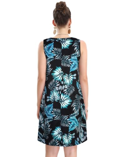Image of elescat Women's Summer Dresses Casual Sleeveless Loose Sundress with Pocket