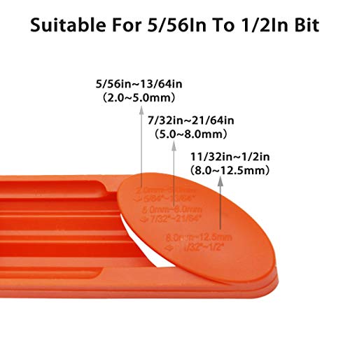 CZS Drill Bit Sharpener Portable Diamond Drill Bit Sharpening Tool Corundum Grinding Wheel for Iron-based Drill Bits Fit Width Range 5/64”-1/2” (2-12.5mm),with Extra Corundum Grinding Wheel and Wrench - Thumbnail 5