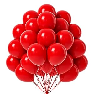 FOTIOMRG Red Balloons, 50 Pack R...