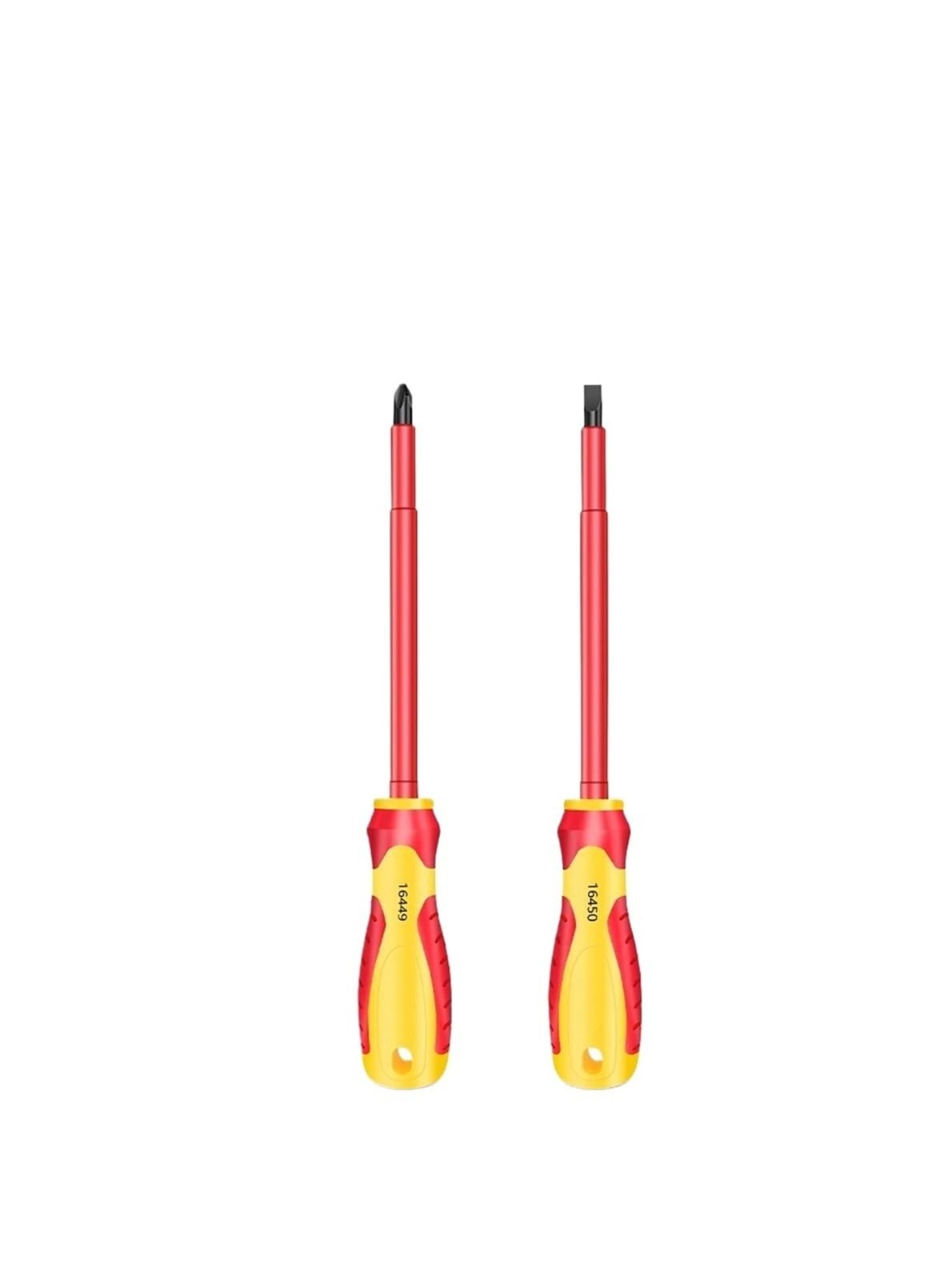 Electrician's Professional Maintenance Tools Insulated Screwdriver Slotted Cross Screwdrivers Phillips Flat Driver Hand(3 75mm 2 PCS)