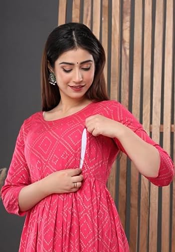 Image of KANHA Present Maternity and Nursing Dress Designed for Both Style and Functionality