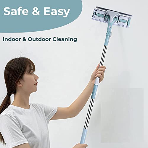 Image of Glass Wiper for Windows,Window Glass Cleaner Wiper, Solar Panel Cleaning,Bathroom Cleaner Brush,Window Cleaner, Cleaning Brush Glass Wiper Multicolor (Pack of 1)