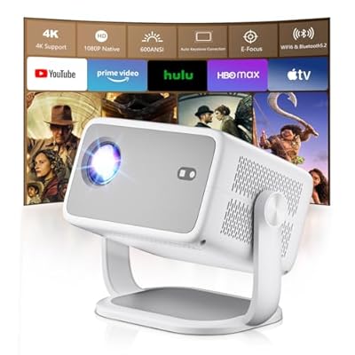 【200 inch scherm en 4K/1080p ondersteuning】ervaar indrukwekkende beelden met onze projector in indrukwekkende 1080p-resolutie en 4K. Dankzij 4K-compatibiliteit, 12.000 lumen helderheid en een contrastverhouding van 10.000:1 levert deze mini-projector...