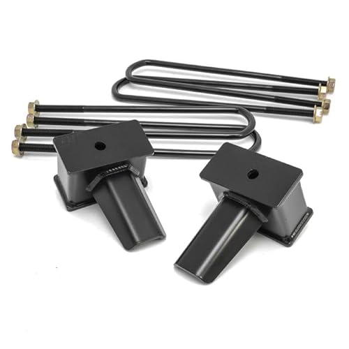 Leaf Spring Block Kit 4 Inch Tapered Cast Iron With 2 Blocks And U-Bolts