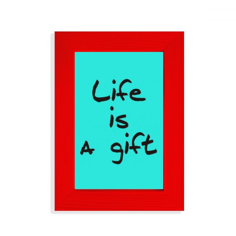 Cadre photo rouge citation Life Is a Inspirational pour salon et chambre